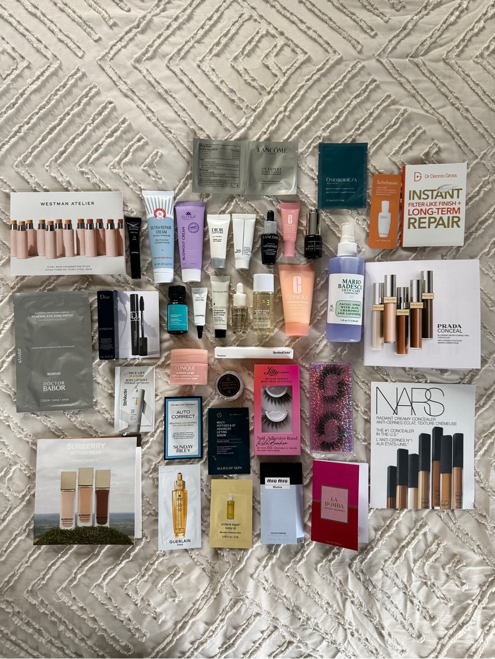 Beauty and Skincare Sample Lot